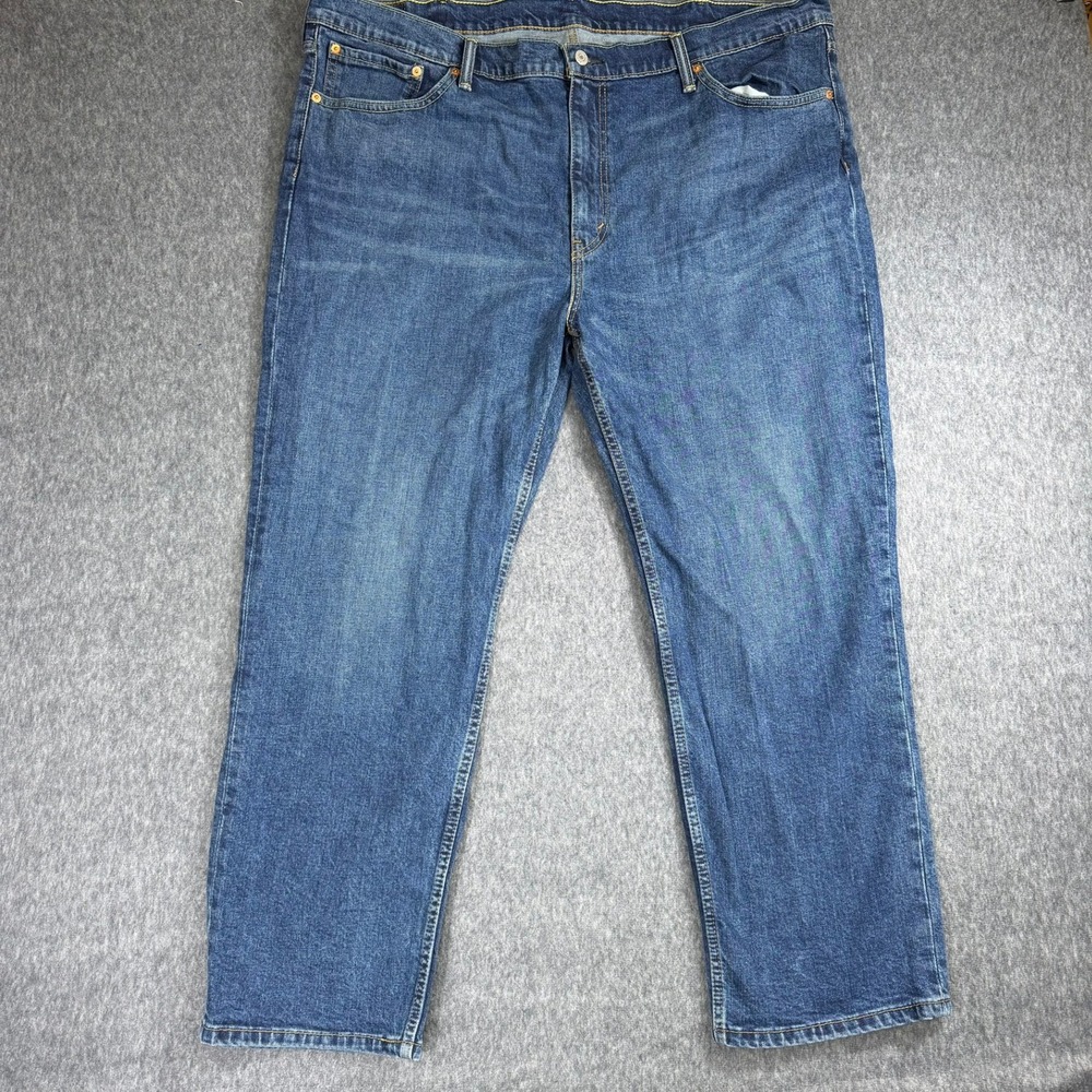 Levis 514 Jeans Mens 46x30 Blue Straight Fit Denim Pants Classic Medium‎ Wash